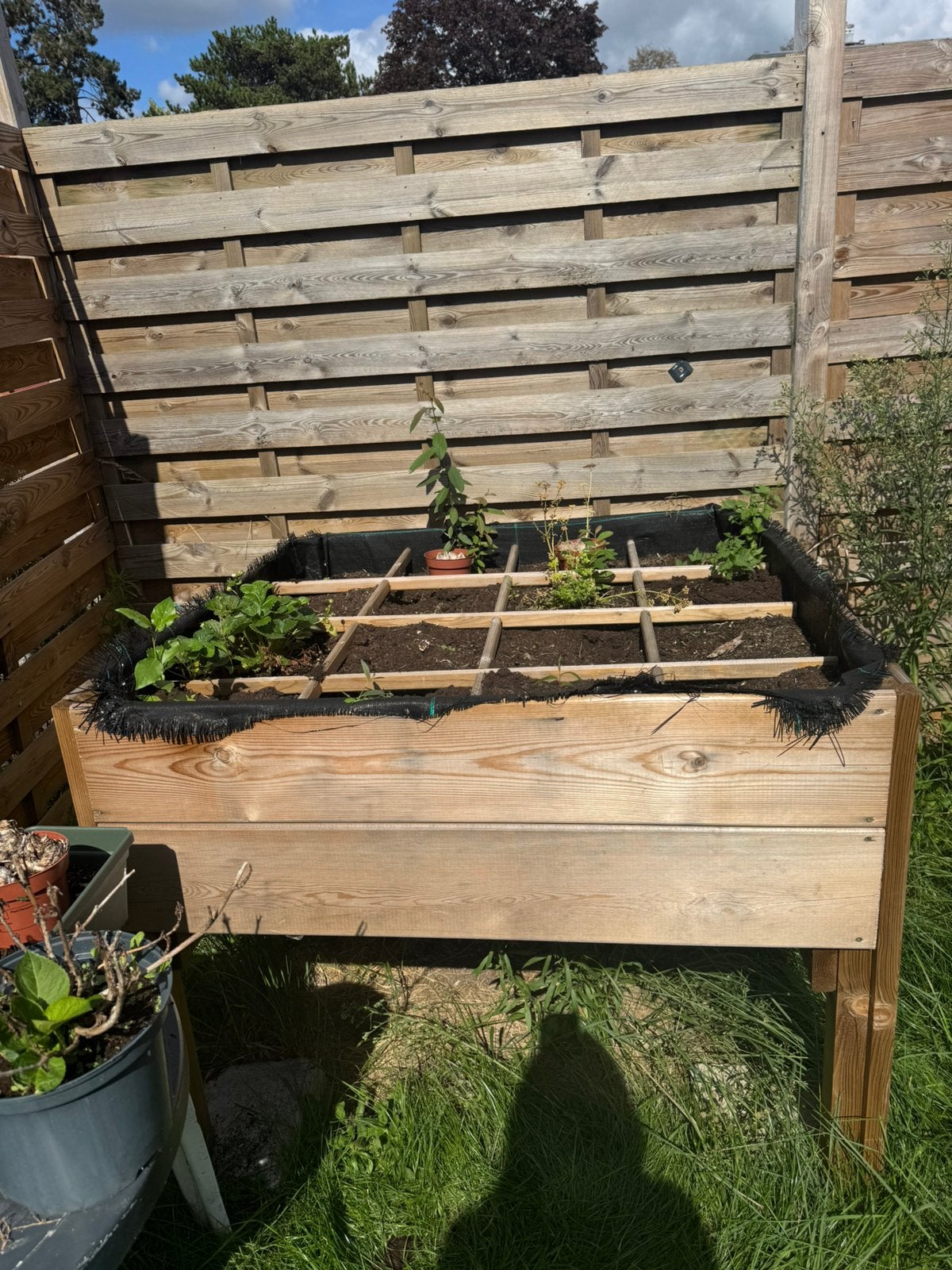 houten kweekbak (120x120), Tuin en Terras, Ophalen, 100 cm of meer, Vierkant, Zo goed als nieuw