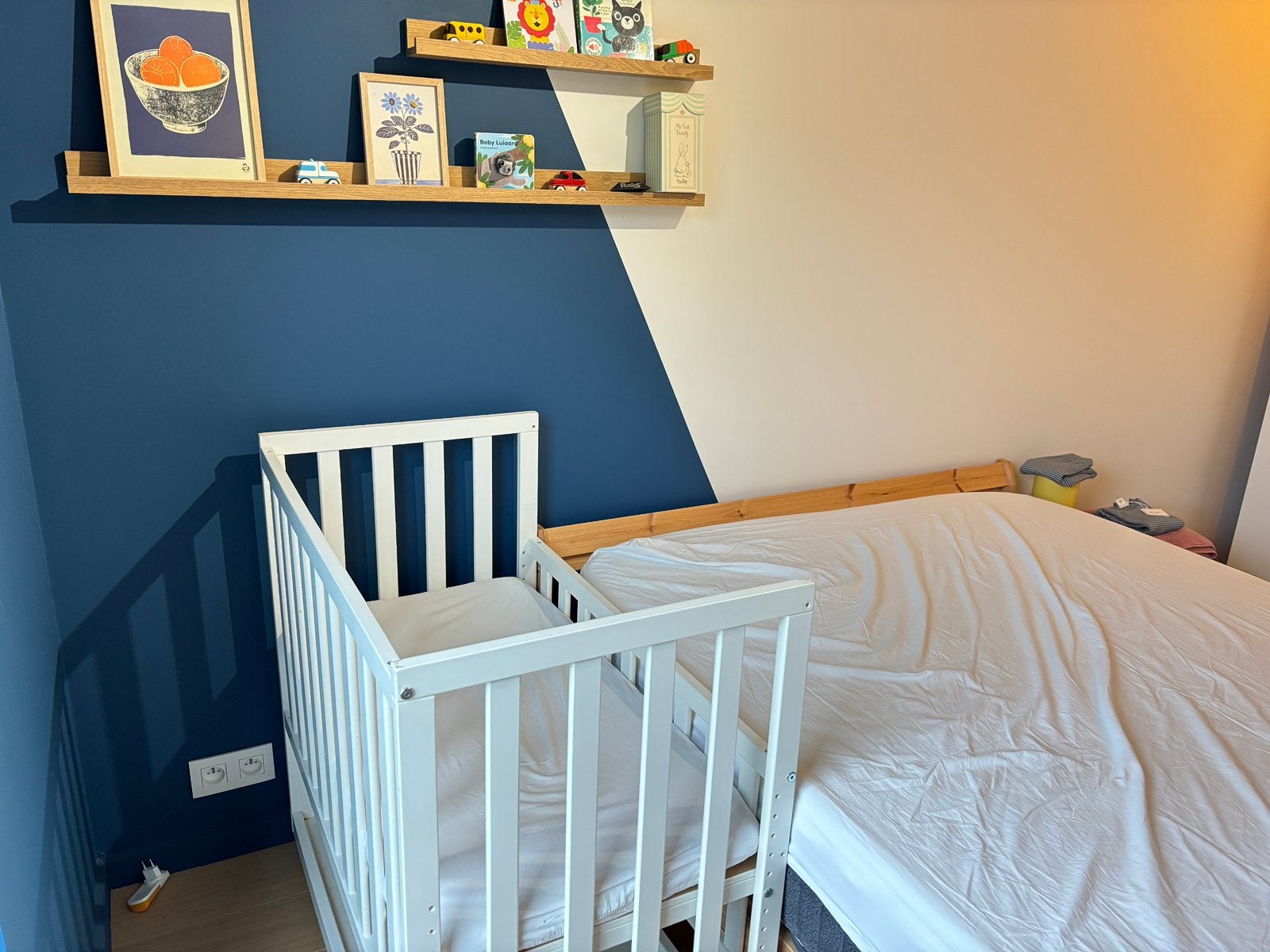 Childhome co-sleeper + matras + aerosleep + verhoogkussen, Kinderen en Baby's, Babywiegjes en Ledikanten, Ophalen, Zo goed als nieuw