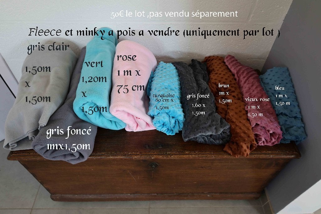 lot de tissu fleece et minky, Neuf, Enlèvement, 30 à 200 cm, Autres matériaux