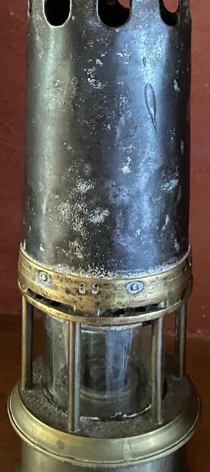 Lampe de mineur de surete authentique debut 20e S., Enlèvement