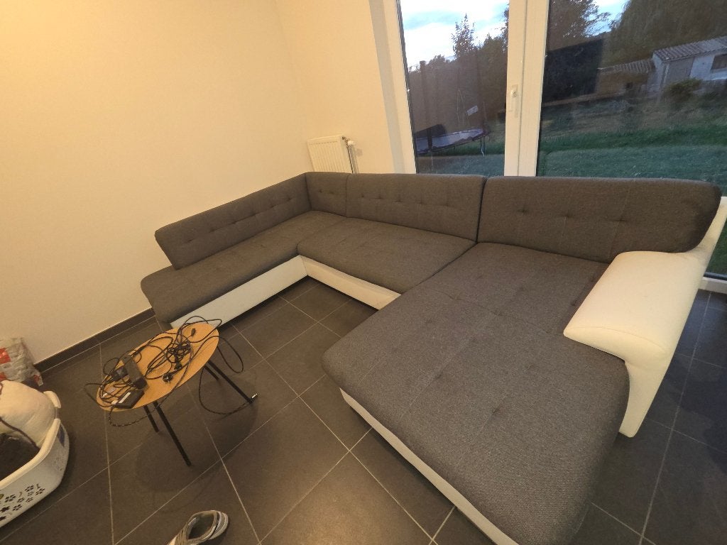 Salon en U, Maison & Meubles, Canapés | Coins salons complets, Enlèvement, Comme neuf, Cuir