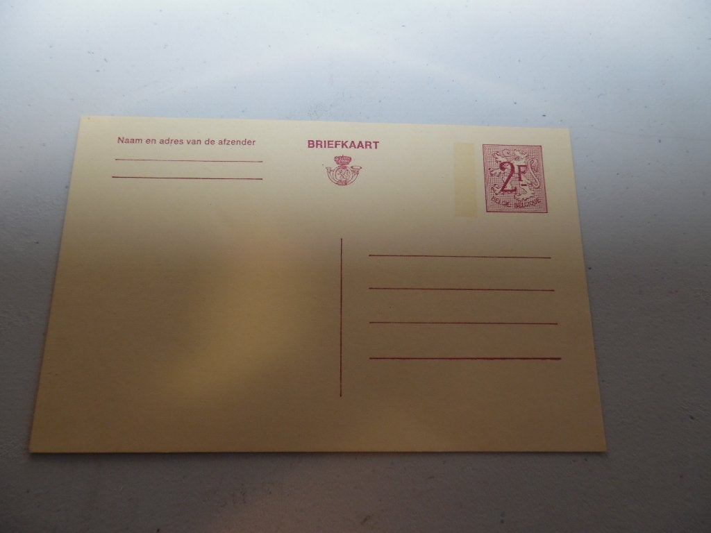 Briefkaart 2 Bfr, Enlèvement ou Envoi, Non oblitéré