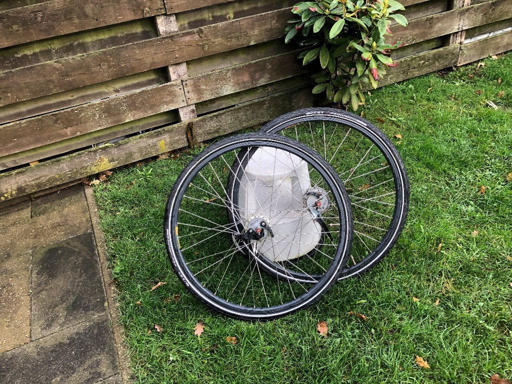 Ensemble de roues OLDTIMER, roue arrière 28 pouces, 3 freins, Pneu, Enlèvement ou Envoi, Sturmey Archer 3 ketting versnellingen