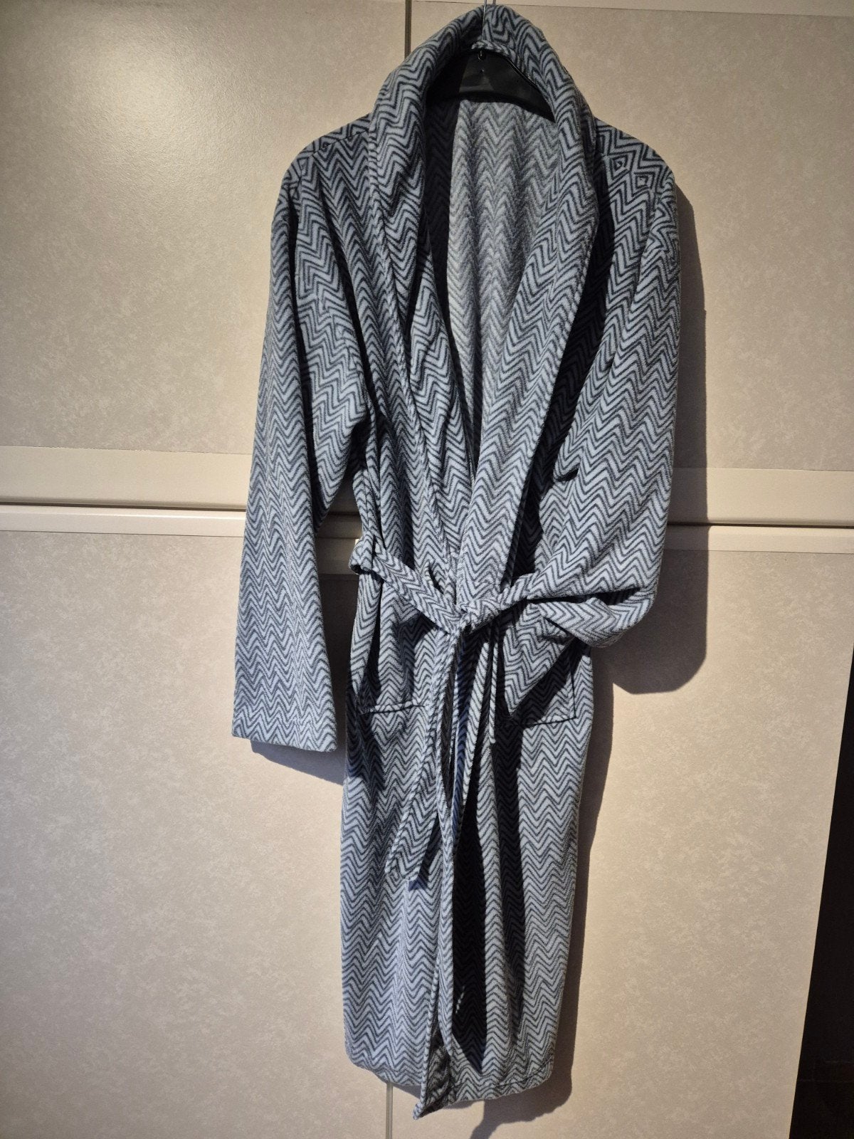 badjas voor heren zachte fleece. maat XL prijs:18€., Ophalen, Grijs, Badjas
