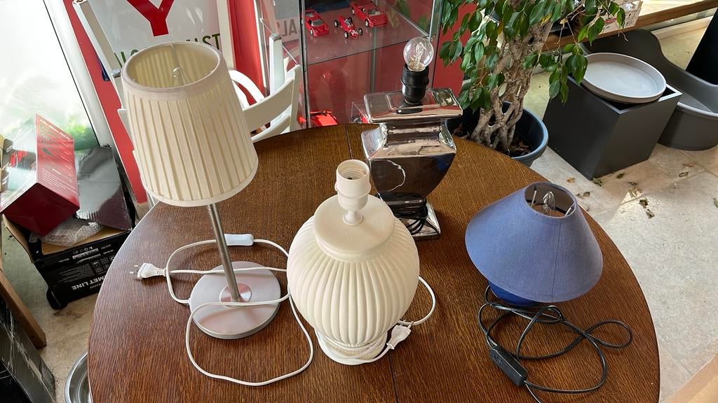 Lot de 4 lampes de table, Maison & Meubles, Enlèvement, Utilisé