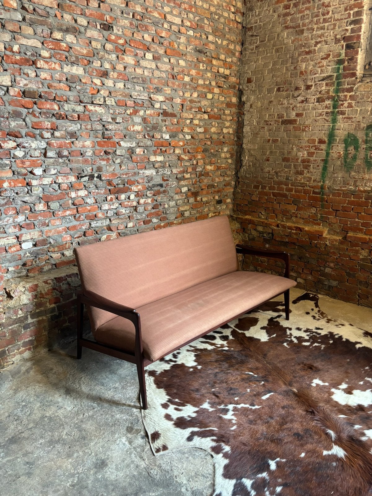 Vintage midcentury Scandinavische sofa/zetel/bank, Ophalen