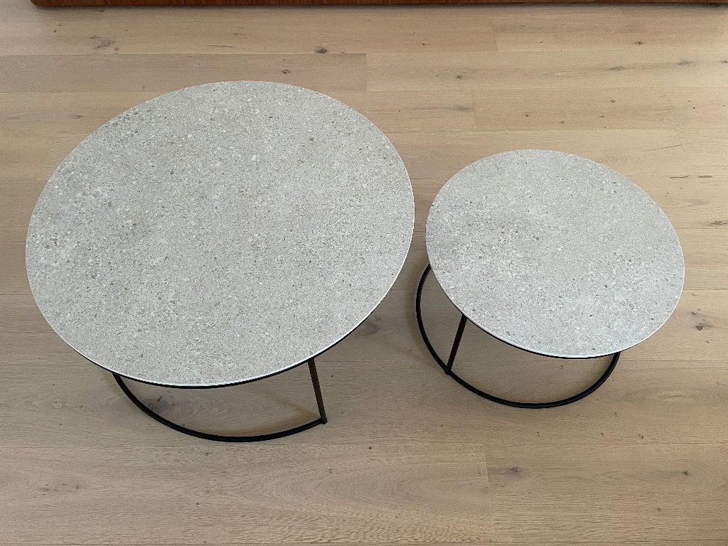 Juno salontafelset - keramisch - nieuwstaat, Huis en Inrichting, Ophalen, 50 tot 100 cm, Rond, Nieuw