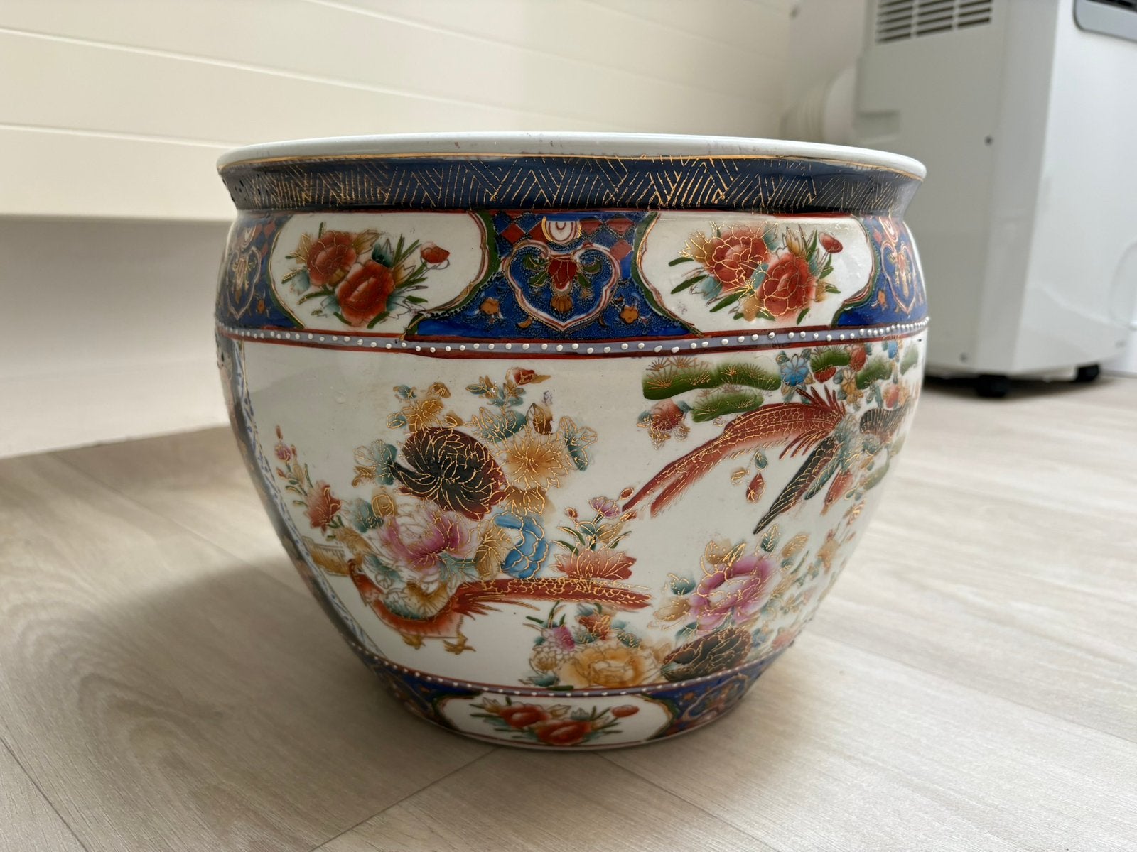 Grande potiche/cache-pot en porcelaine chinoise, Enlèvement