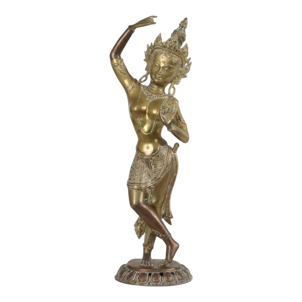 Groot Mayadevi Beeld Sculptuur Messing Moeder Boeddha 52cm, Beeld, Goud, Azië, Religie