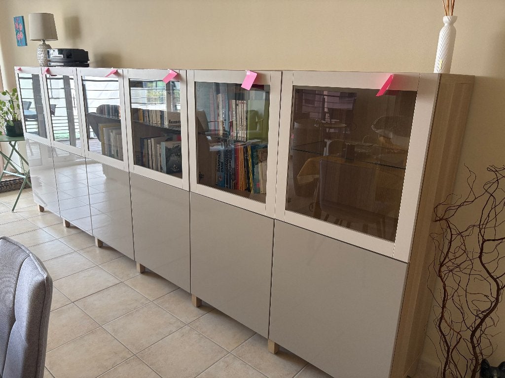 Vitrines Ikea, Maison & Meubles, 25 à 50 cm, 200 cm ou plus, Comme neuf, Enlèvement