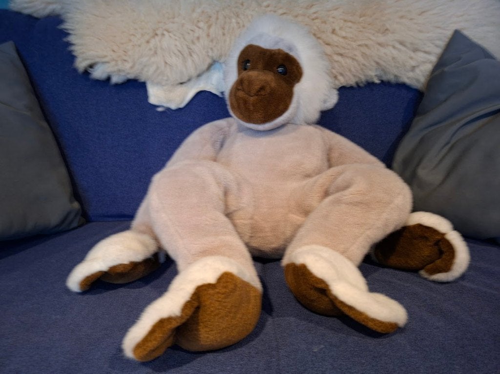 pluche aap, Enfants & Bébés, Singe, Overige karakters, Autres marques, Grand (plus de 80 cm)