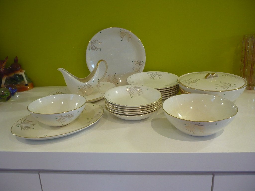 6 delig eetservies Boch la louvière Palme ( Miami ), Ophalen