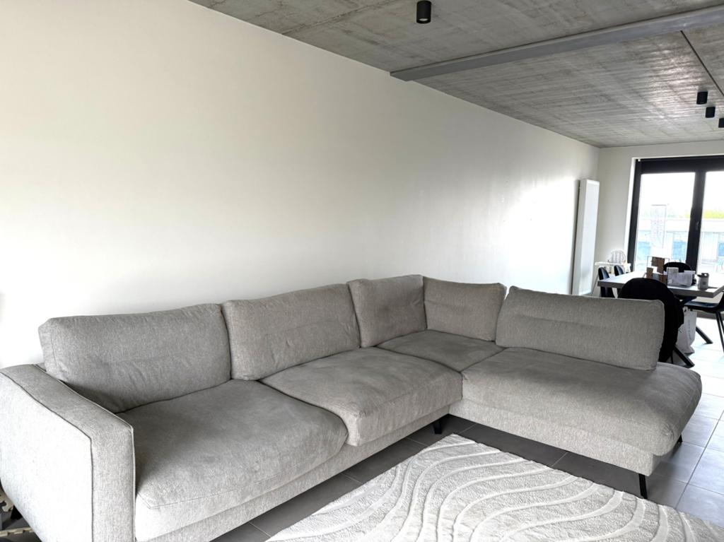 Moderne grijze hoekzetel van Deba, Ophalen, Gebruikt, Stof, Modern