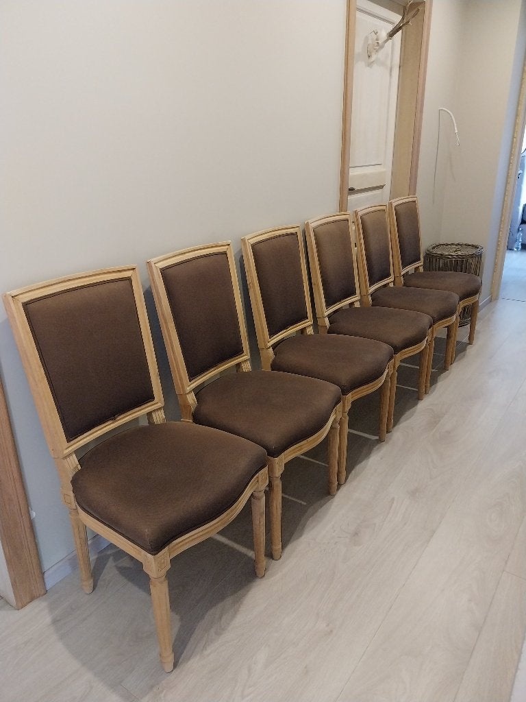Landelijke stoelen in eik, Maison & Meubles, Chaises, Brun, Enlèvement, Landelijk, klasiek, Tissus