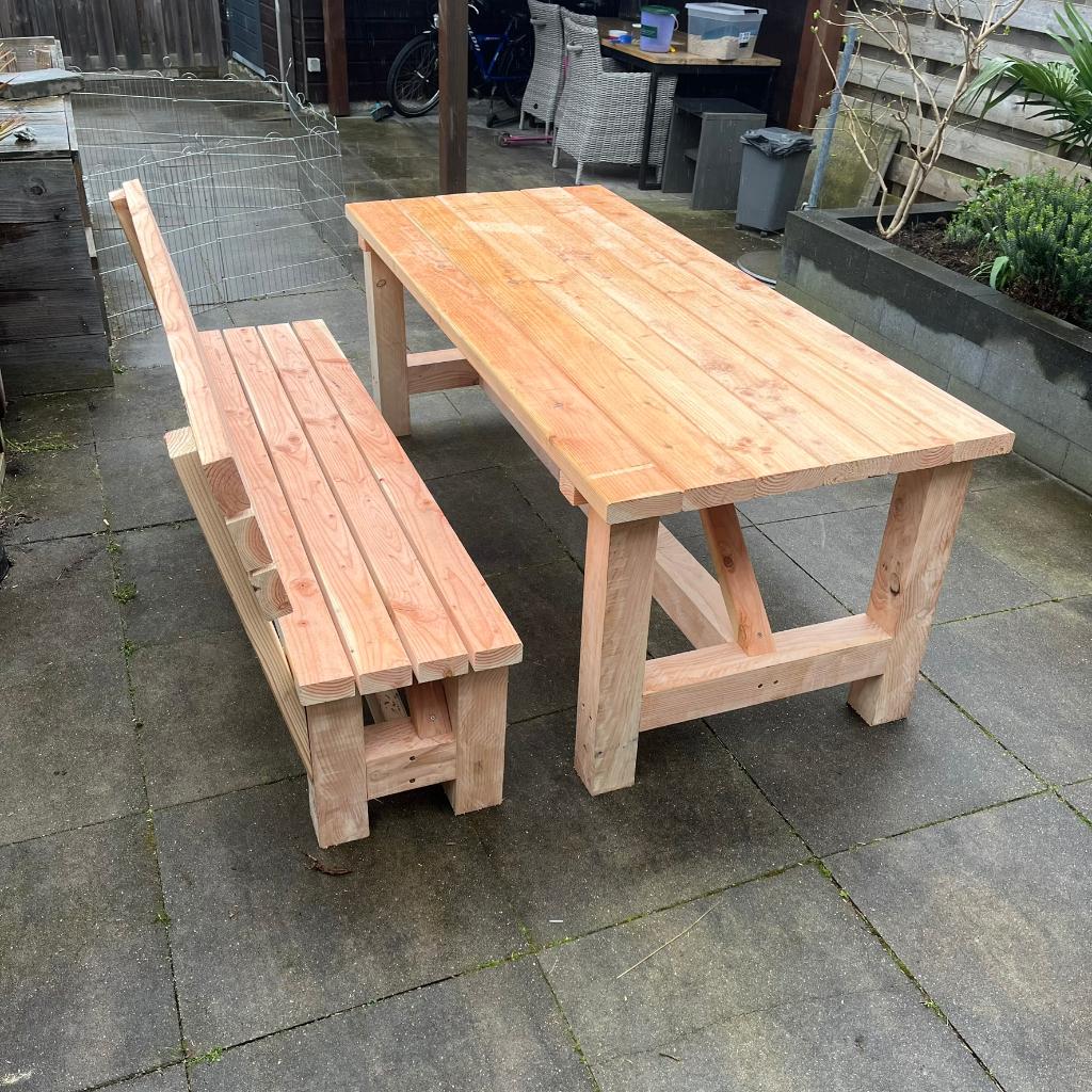 Tuintafel - douglashout - nieuw, Jardin & Terrasse, Tables de jardin, Neuf, Rectangulaire, Bois, Enlèvement ou Envoi