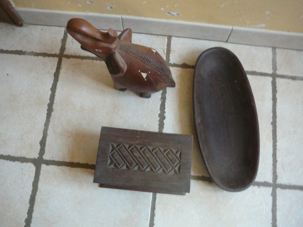 Objets en bois exotique, Antiquités & Art, Art | Sculptures & Bois, Enlèvement, Bois