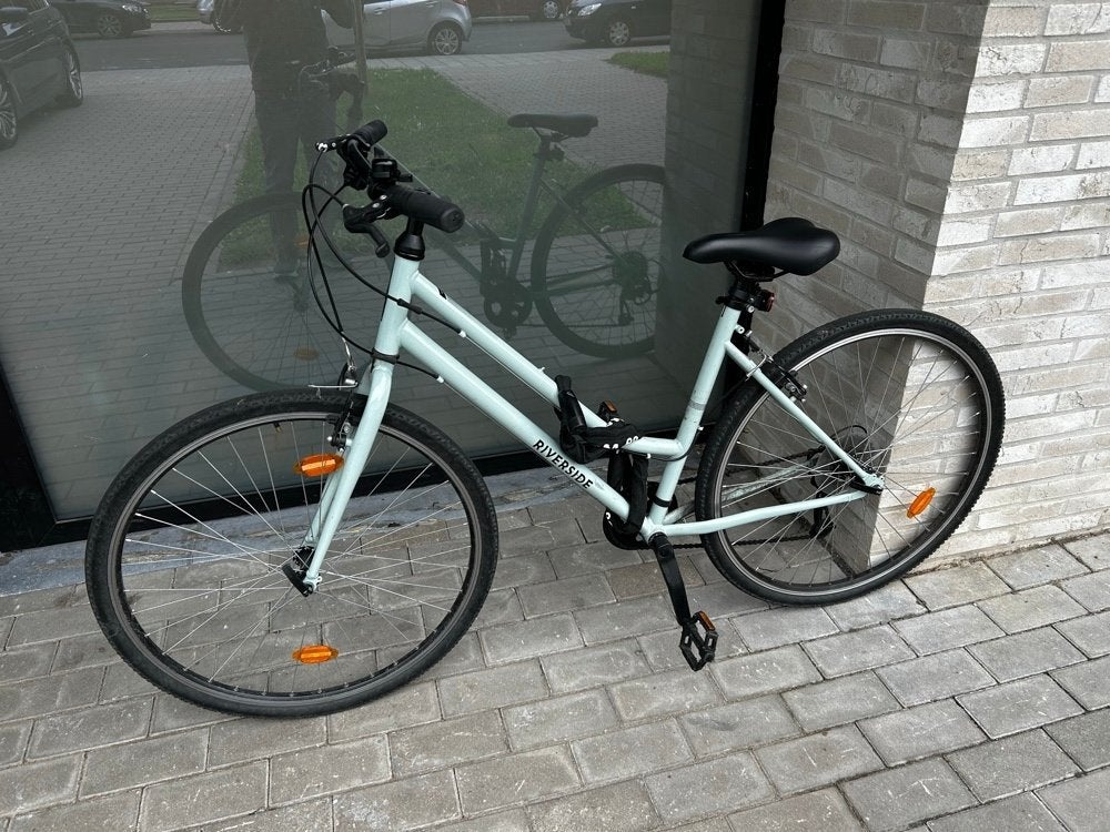 Riverside 120 Low Frame Fiets Bicycle, Ophalen, Gebruikt, Staal, Velgrem