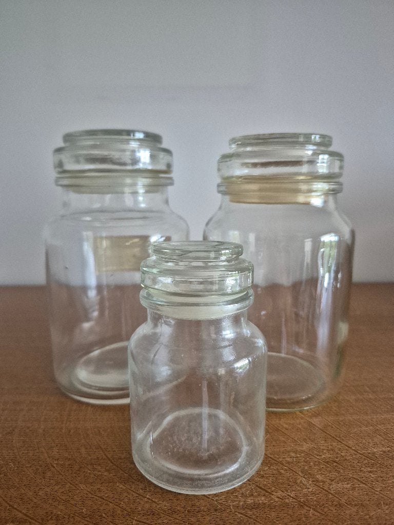 Bocaux de rangement en verre vintage, Enlèvement, Verre, Vintage
