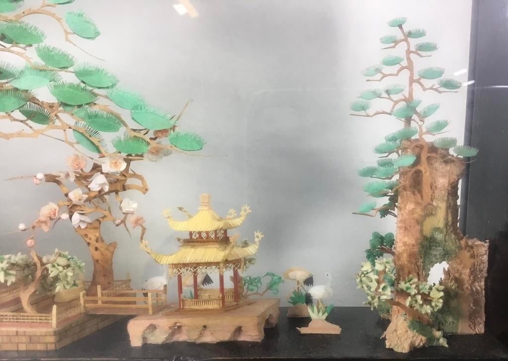 SAN YOU grote vintage antiek Chinees diorama, Antiek en Kunst, Ophalen of Verzenden