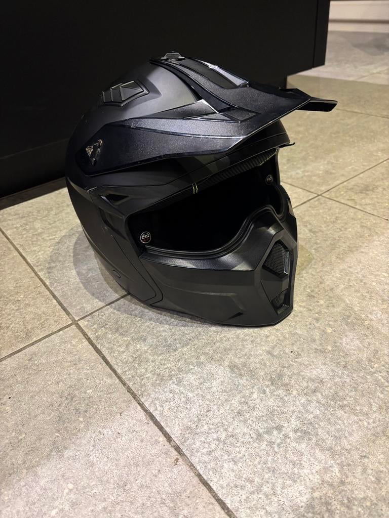Zwarte motorhelm, Dames, Overige typen, S, Tweedehands