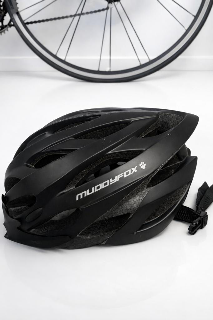 Muddyfox racehelm maat L zwart - zelden gebruikt, Fietsen en Brommers, Ophalen, Nieuw, L, Dames
