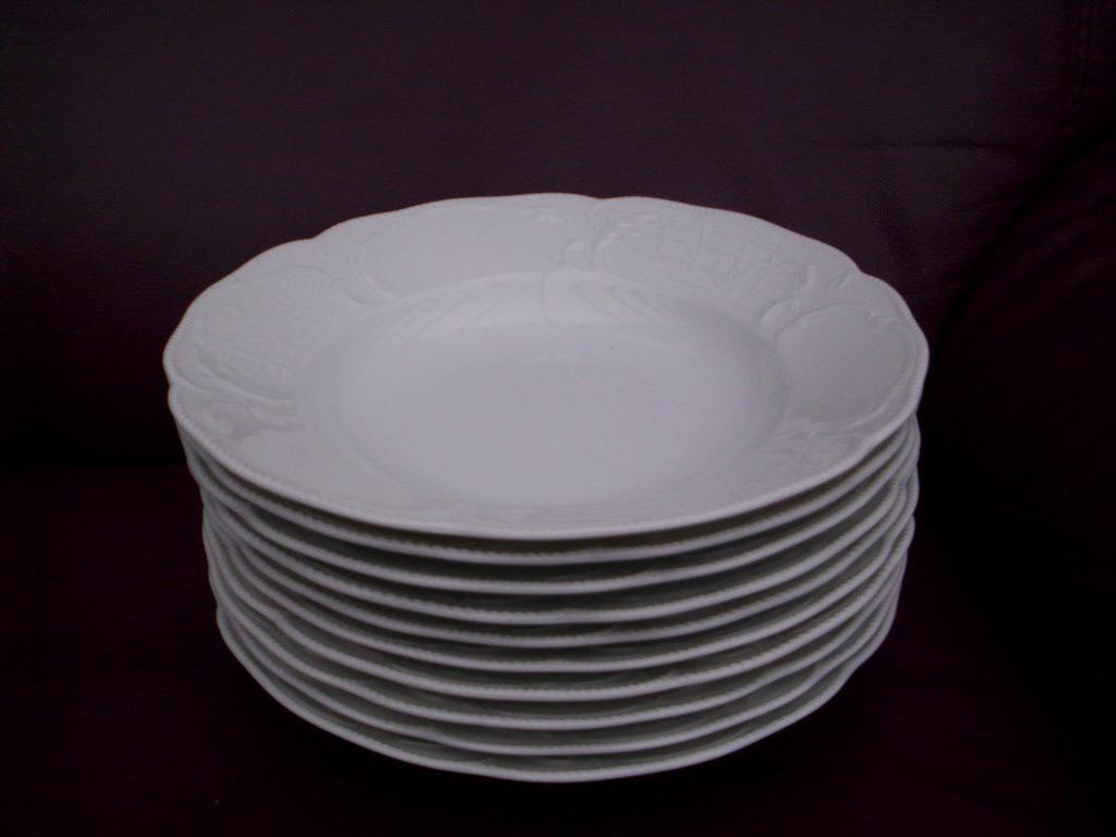 Rosenthal Sanssouci Classic Rose, WIT. diepe borden: 23,5 cm, Ophalen of Verzenden, Porselein, Bord(en)
