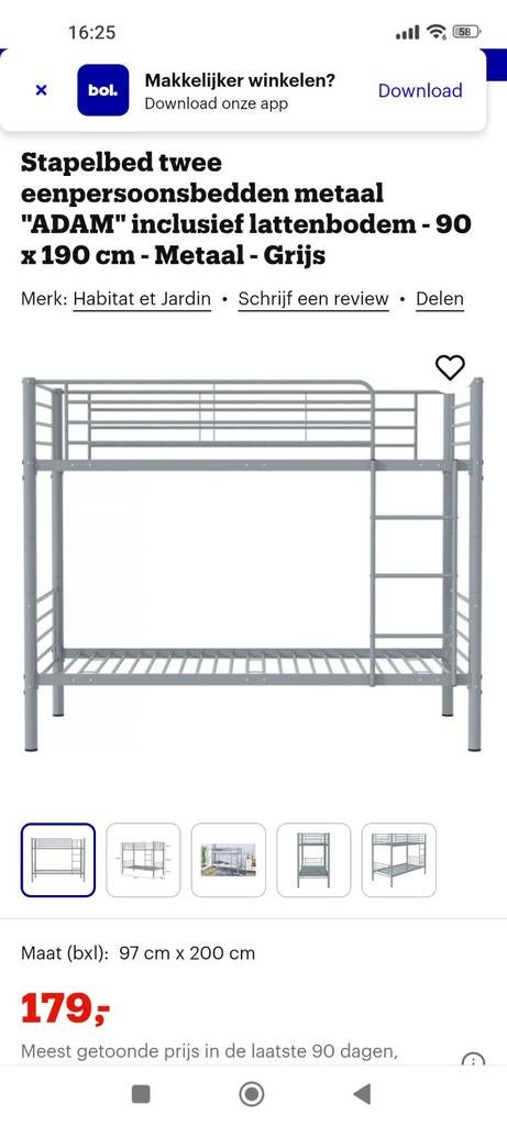 Stapelbed in uitstekende staat, Ophalen, Stapelbed