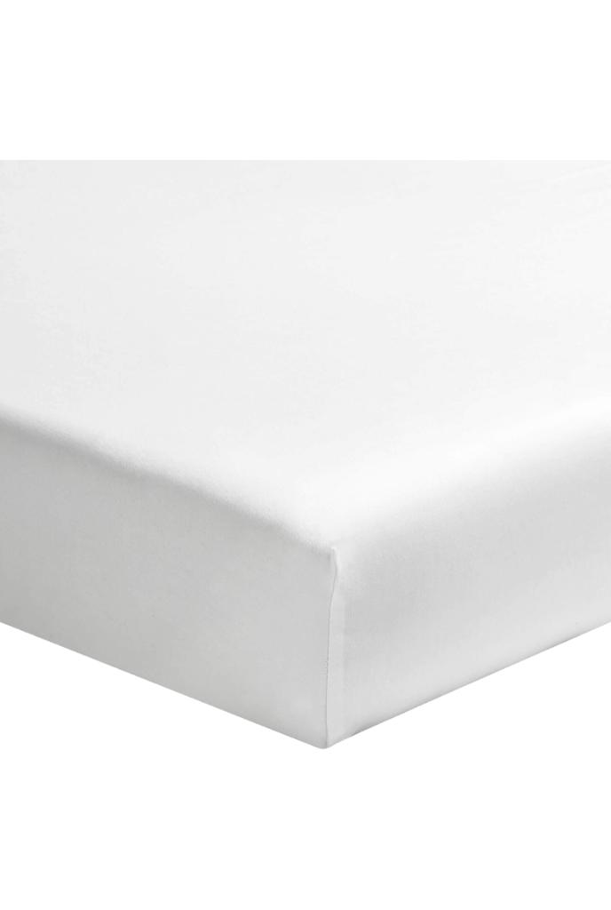 2 Drap-housses Essix Percale Blanc 80x200 bonnets 40cm, Neuf, Drap-housse ou Taie d'oreiller, Enlèvement ou Envoi, Blanc