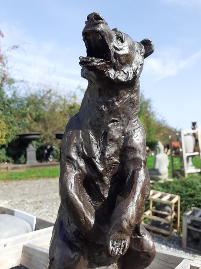 L'ours en colère (statue en bronze signé sur socle marbre), Enlèvement ou Envoi, Bronze