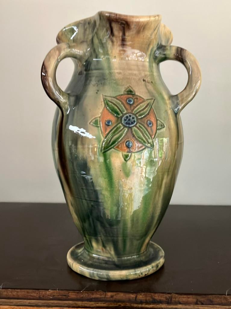 Belle poterie flamande : vase à 3 épis, Enlèvement ou Envoi