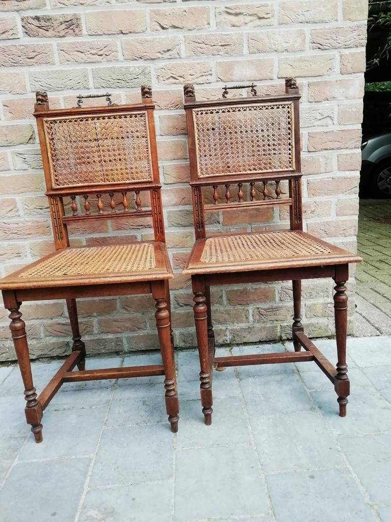 2 antieke stoelen, Antiek en Kunst, Ophalen