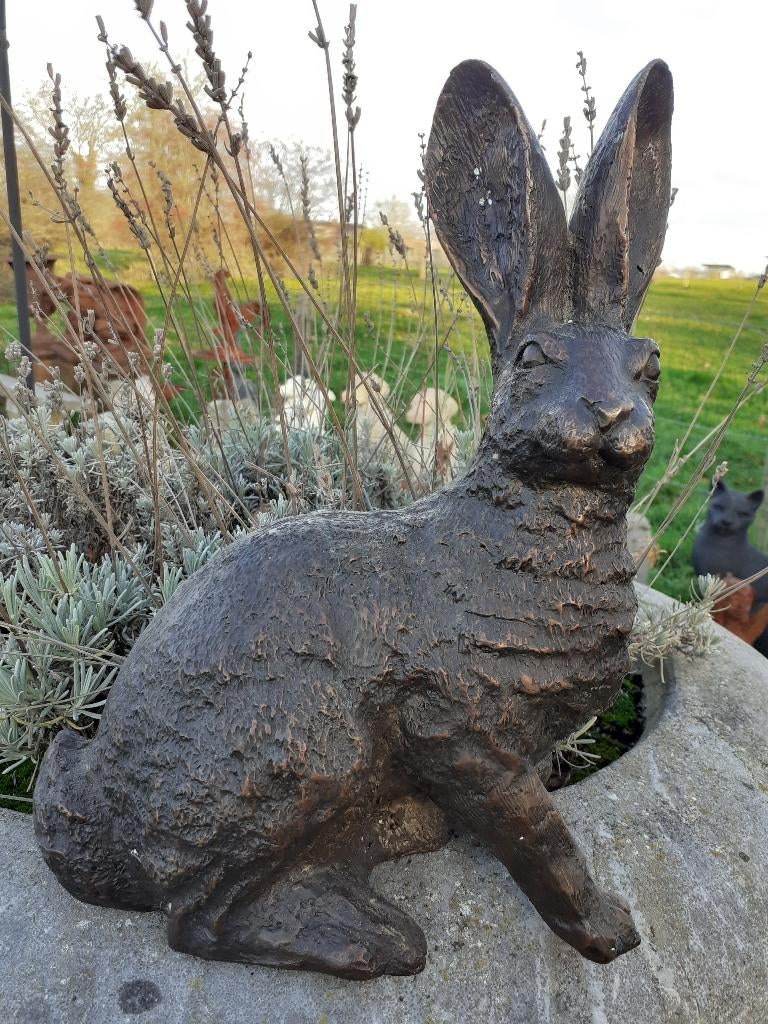ANIMAL BRONZE (De haas zit), Ophalen of Verzenden, Brons