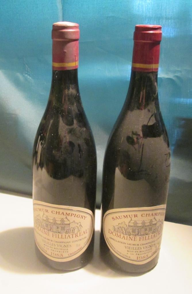 2 fois Domaine Filliatreau Saumur-Champigny - 1985, Enlèvement ou Envoi, Pleine, Comme neuf, Vin rouge