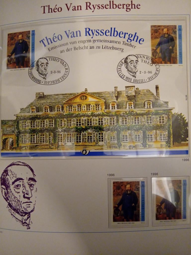 Carte commémorative Van Rysselberghe lot 968, Enlèvement ou Envoi