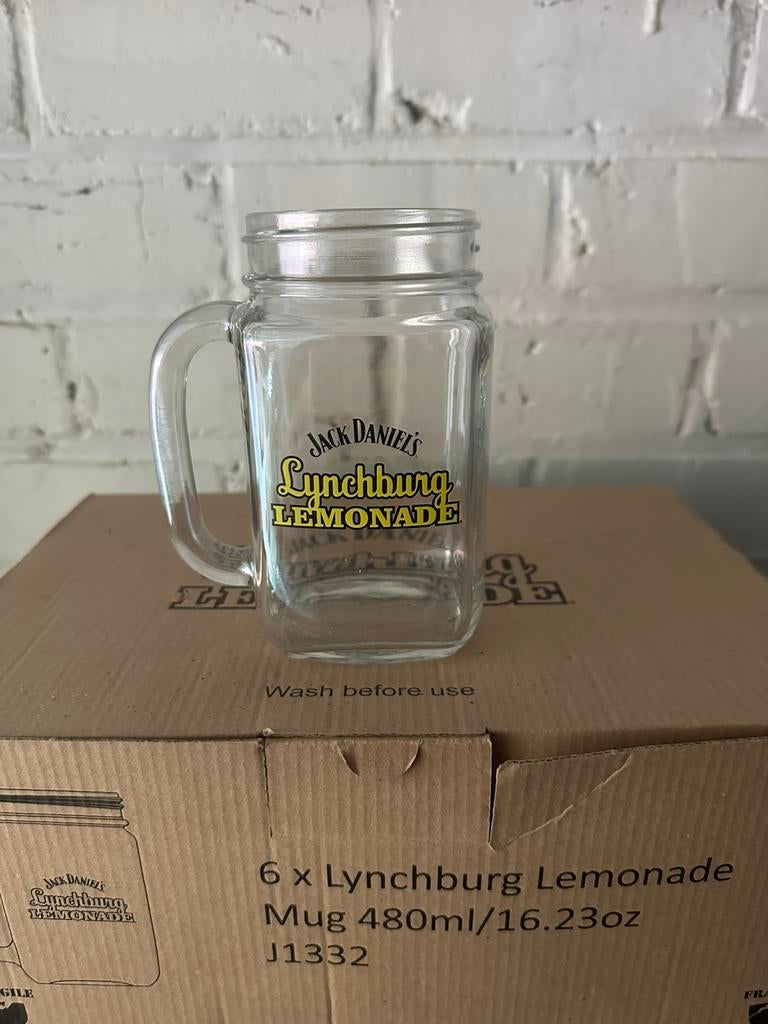 Boite 6 verres Jack Daniel’s Lynchburg Lemonade Mug 480ml, Ophalen, Nieuw, Overige typen