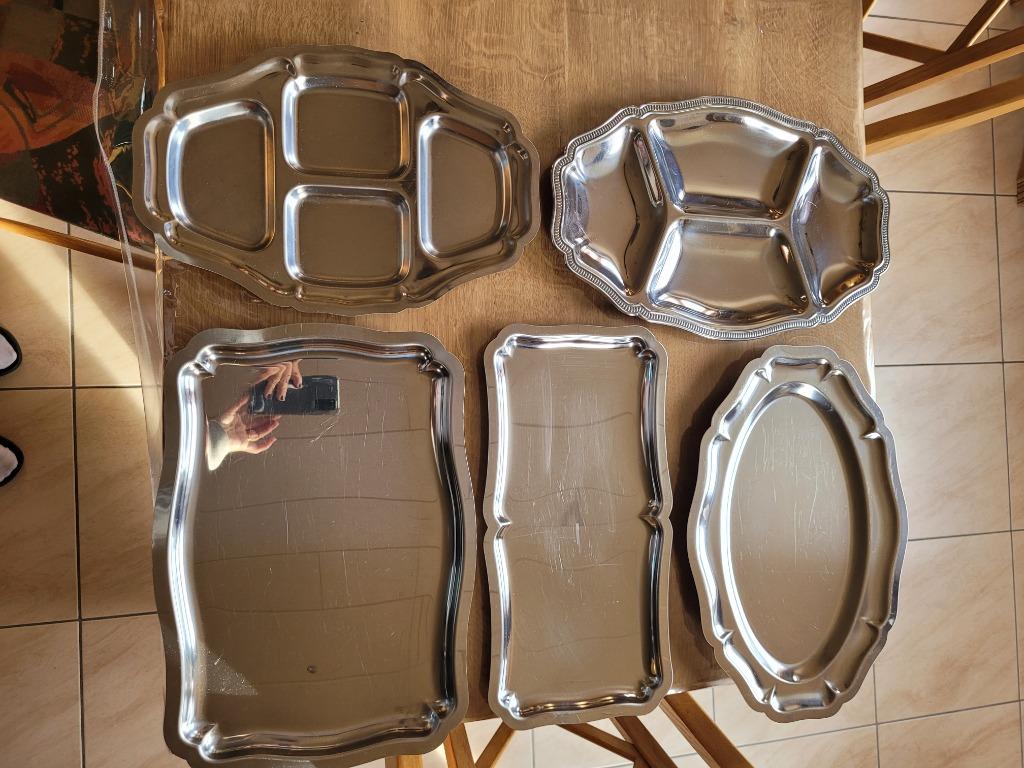 Lot de 5 plateaux inox Primrose, Maison & Meubles, Accessoires pour la Maison | Plateaux, Enlèvement