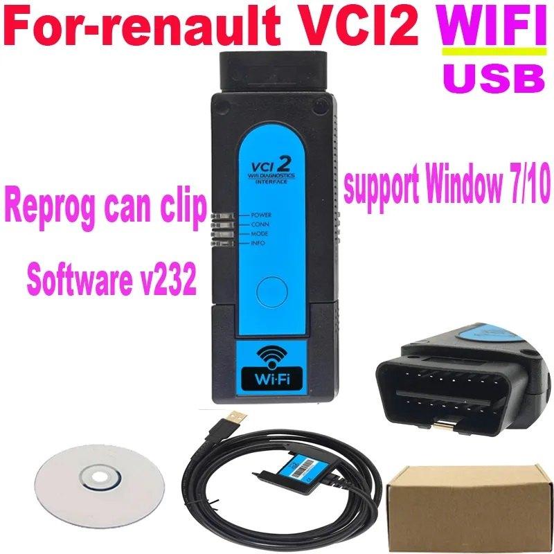 CANCLIP RENAULT VCI2 WIFI USB pakket + CLIP tot V240 2030, Auto diversen, Autogereedschap, Ophalen of Verzenden, Nieuw