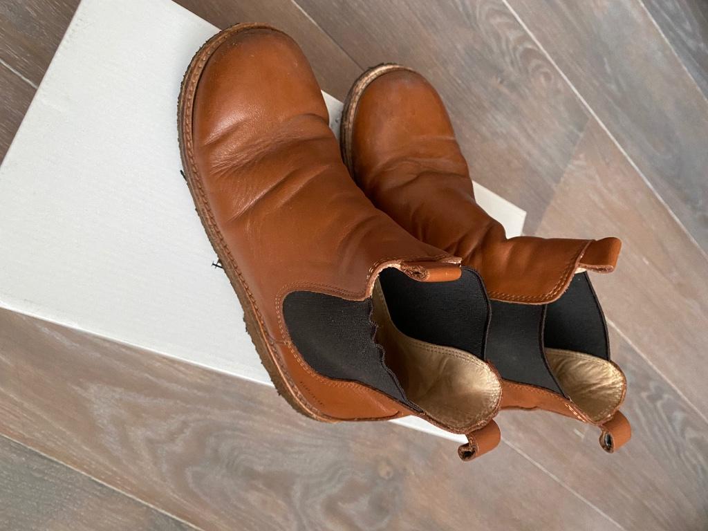 Cognac enkellaarsjes maat 32, Gebruikt, Meisje, Schoenen, Ophalen of Verzenden