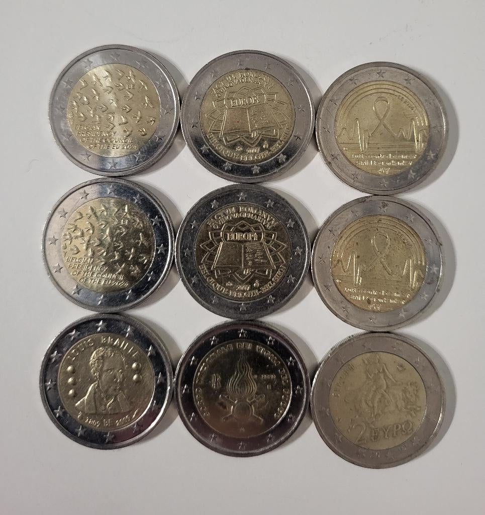 2 euro munt België Louis Braille strijd tegen kanker raad EU, Postzegels en Munten, Ophalen of Verzenden, België, 2 euro, Losse munt
