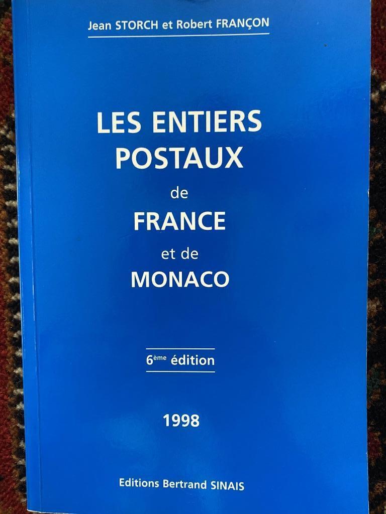 Les Entiers Postaux de France et Monaco 1998, Enlèvement ou Envoi, Catalogue