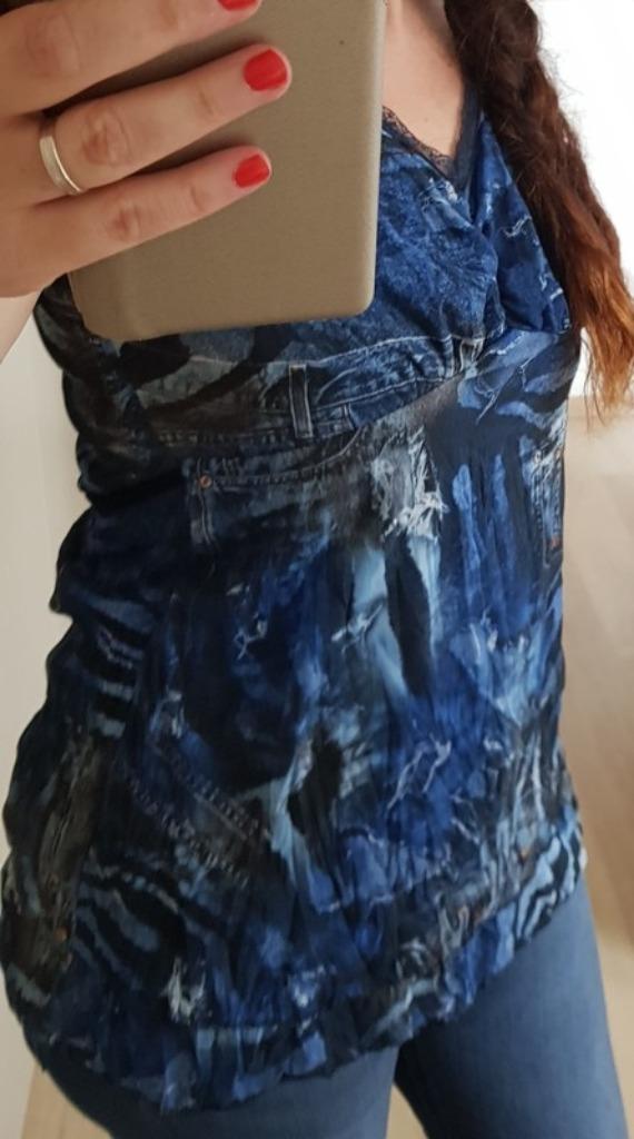 Tunique look jean (TU), Sans manches, Enlèvement ou Envoi, Taille 36 (S), Comme neuf