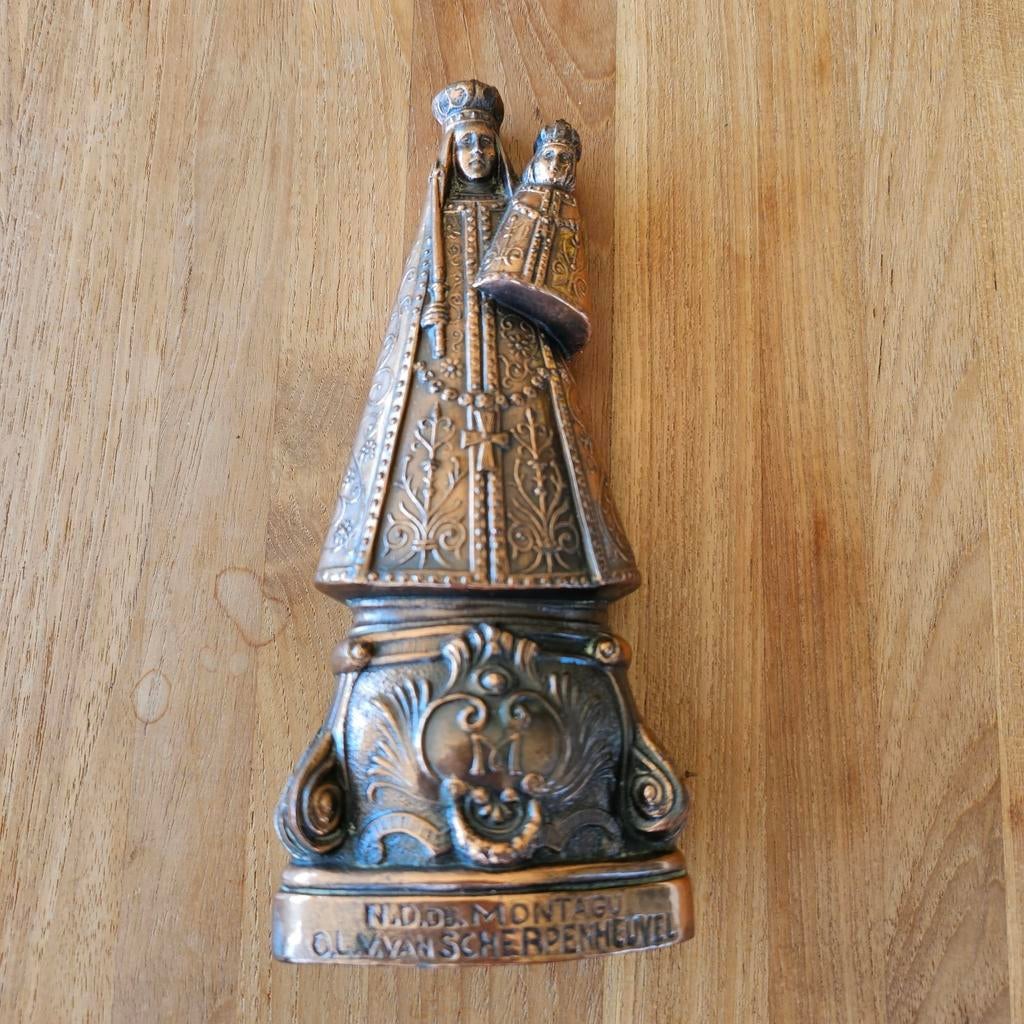 Beeld OLV van scherpenheuvel koper 21cm, Enlèvement ou Envoi, Comme neuf