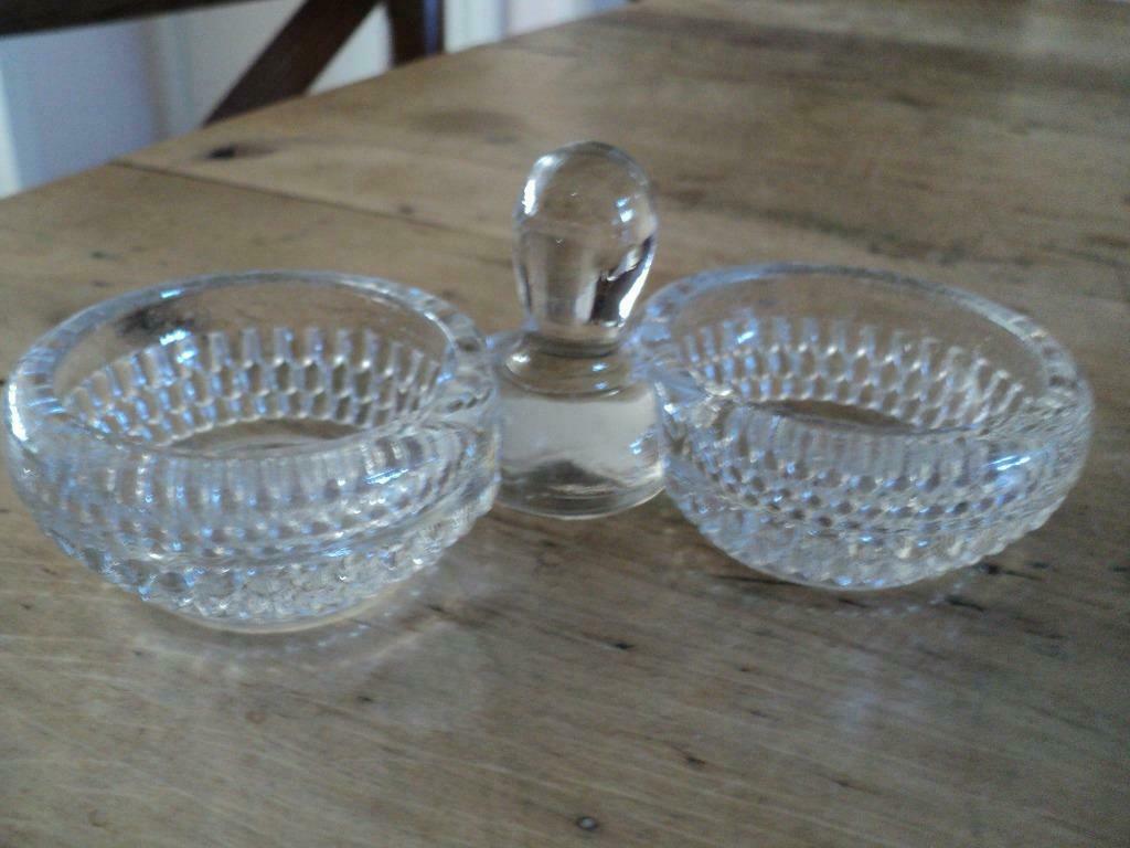 oud glazen peper en zoutstel, Antiek en Kunst, Ophalen of Verzenden