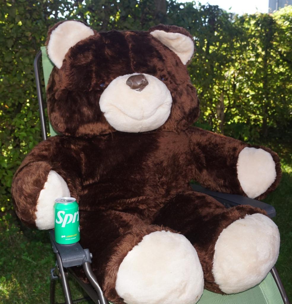 Ours GEANT  Marron Foncé 127cm "Nouveau Prix" 50 €, Enlèvement ou Envoi, Comme neuf, Beige, Ours