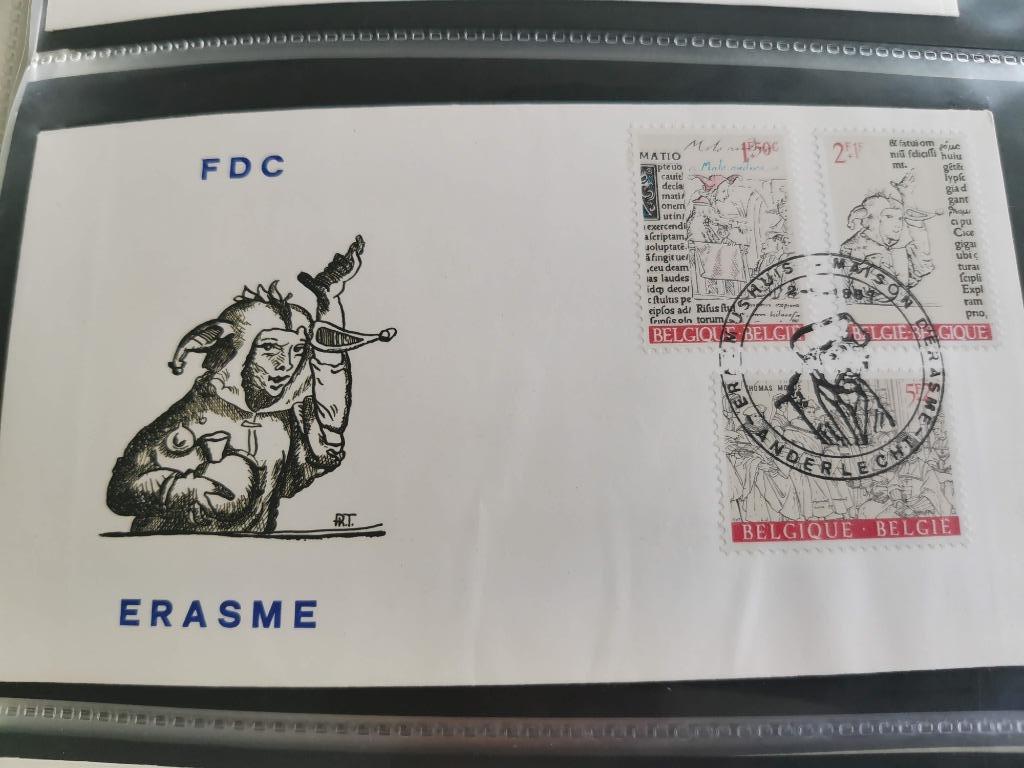 Belgie 1967 - FDC Erasmus en zijn tijd, nar, Met envelop, Ophalen of Verzenden, Gestempeld, 1e dag stempel