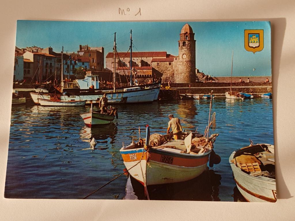 Oude ansichtkaarten vissersboten, Verzamelen, Postkaarten | Buitenland, Ophalen of Verzenden, 1960 tot 1980, Gelopen, Overig Europa