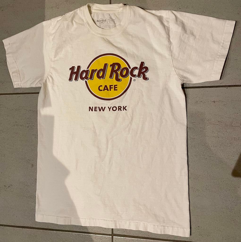 Origineel wit Hard Rock Cafe t-shirt New York - maat small, Ophalen, Zo goed als nieuw, Kleding