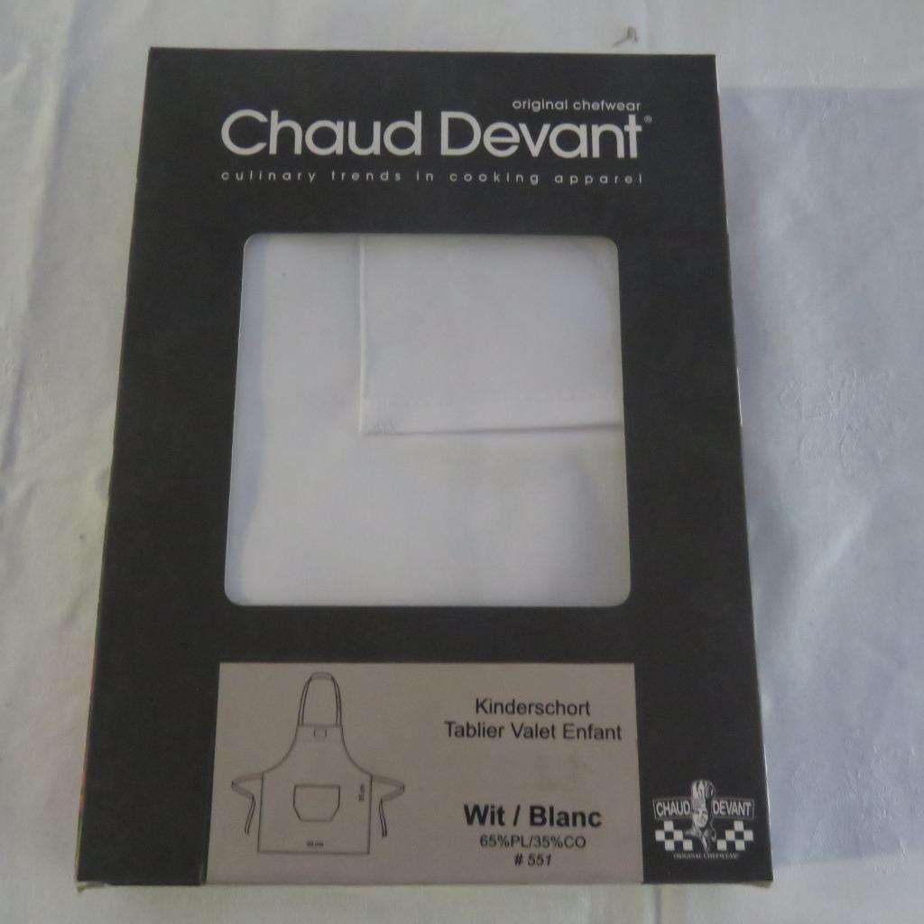 Tablier Chaud Devant pour enfant, longueur 55 cm, Enlèvement ou Envoi, Blanc