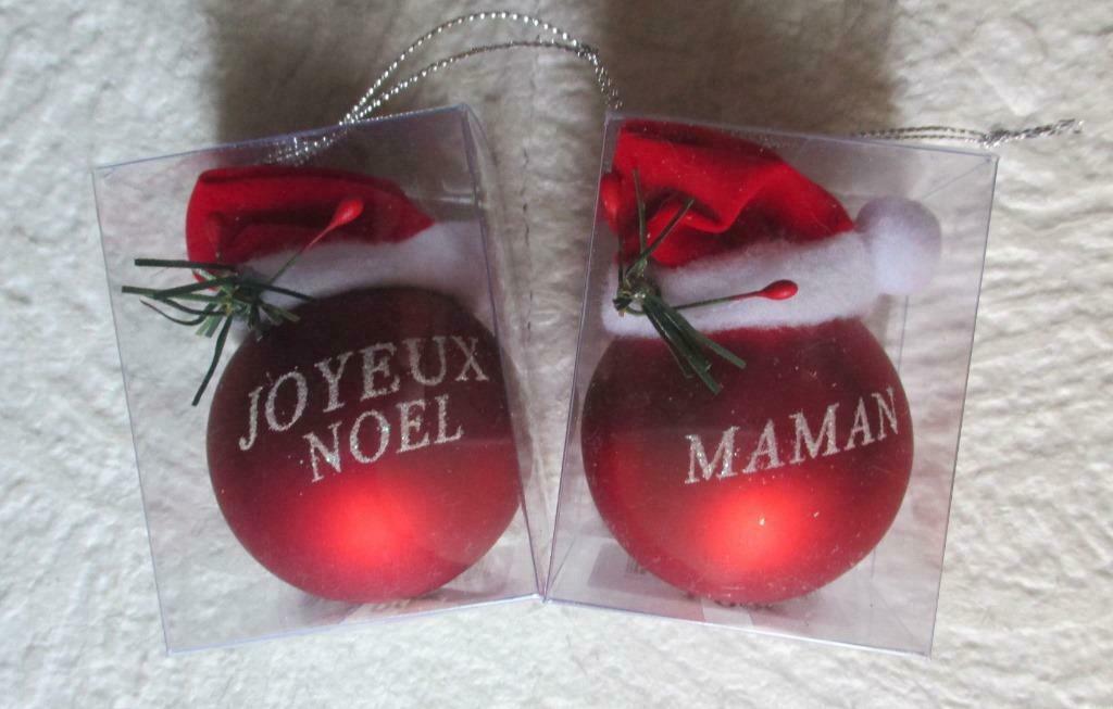 Boules De Noël Avec Texte (Joyeux Noël & Maman), Enlèvement ou Envoi, Neuf