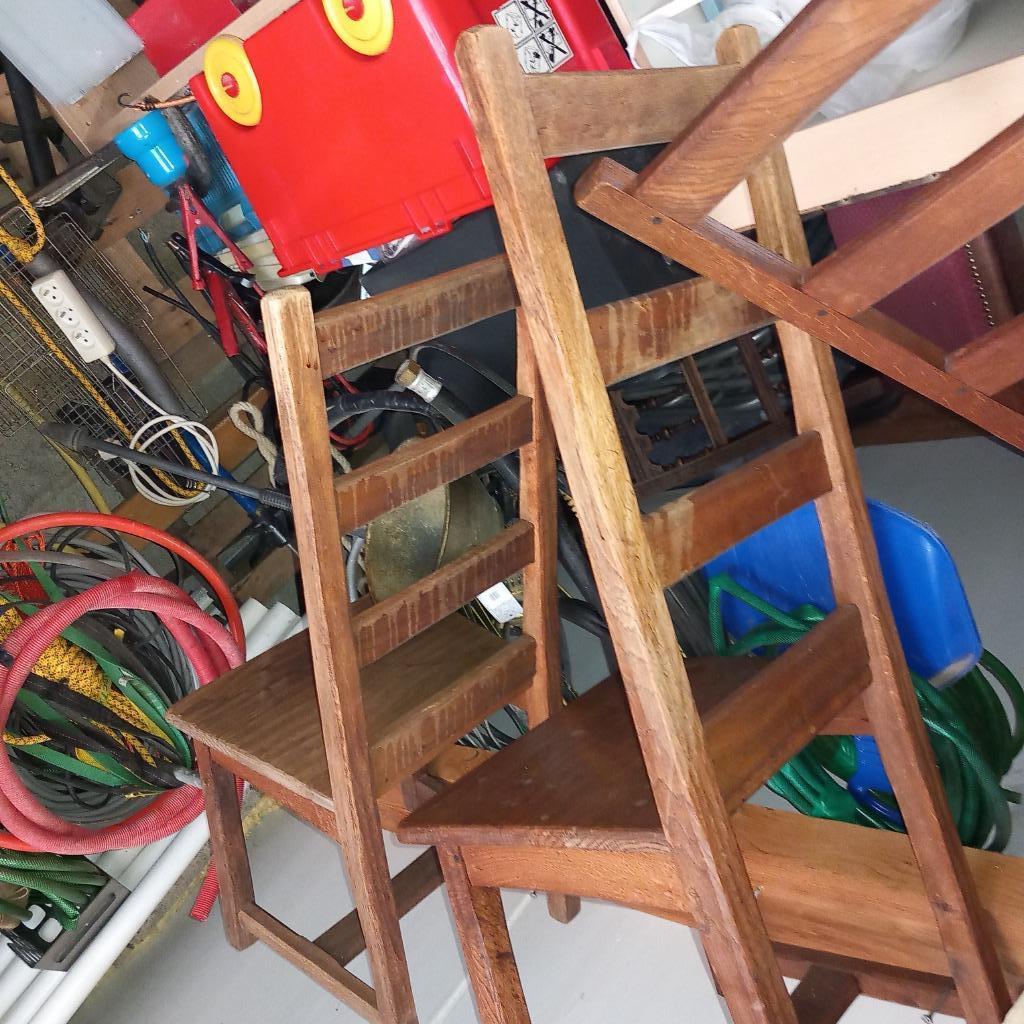 kerkstoelen, Huis en Inrichting, Ophalen, Gebruikt, Bruin, Hout